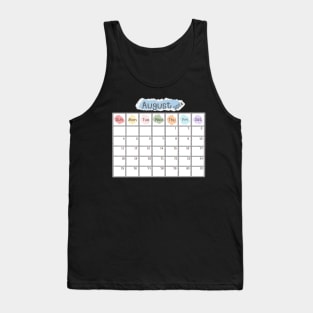 August 2024 Calendar Tank Top